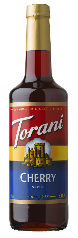 Torani Original Cherry Syrup  Authentic Coffeehouse and Soda Syrup  25.4 Oz