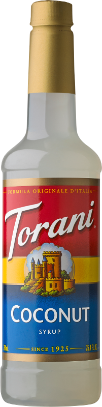 Torani Coconut Flavoring Syrup  Drink Mix  Handcrafted Soda Flavoring  25.4 Oz