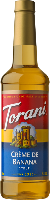 Torani Creme De Banana Flavoring Syrup  Drink Mix  Handcrafted Soda Flavoring  25.4 Oz