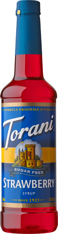 Torani Sugar Free Strawberry Syrup  Handcrafted Soda Flavoring  Drink Mix  25.4 Fl Oz