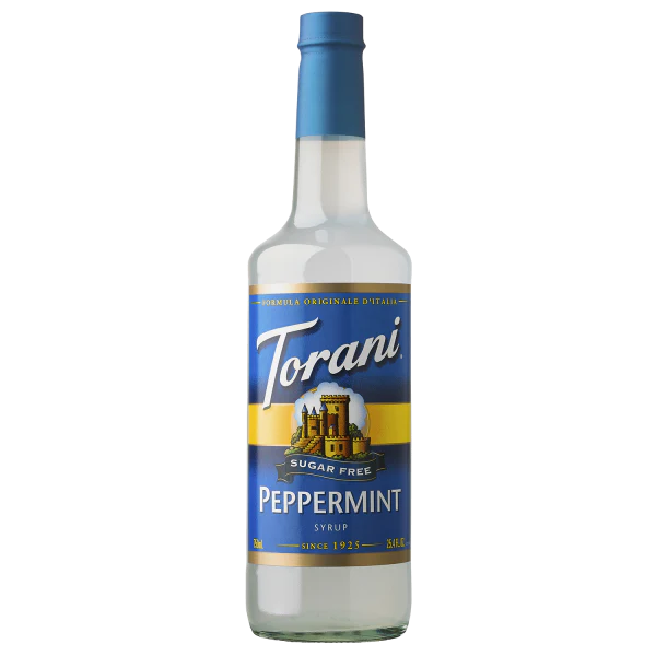 Torani Sugar Free peppermint Syrup (750ML Bottle)