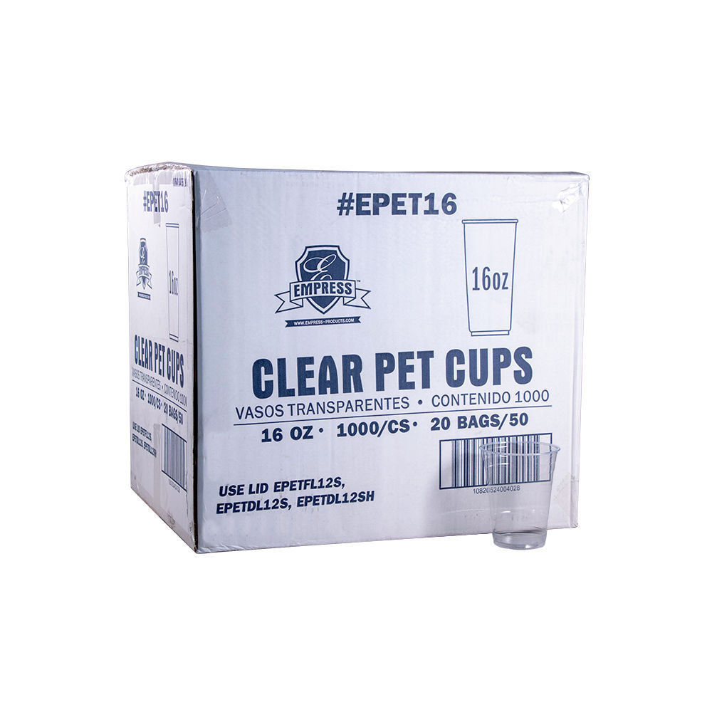 Empress 16oz Clear Plastic PET Cold Cup