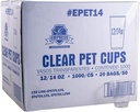 Empress 12oz Clear Plastic PET Cup Qty: 1000