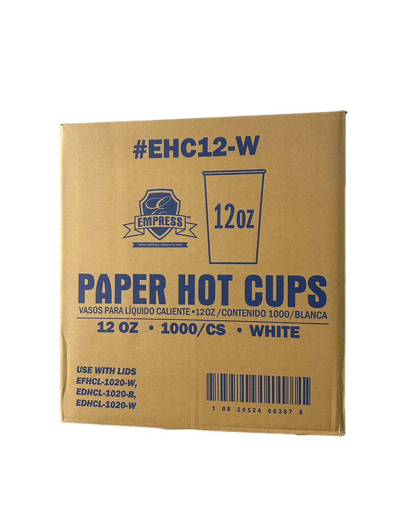 Empress Paper Hot Cup 12oz White Qty: 1000