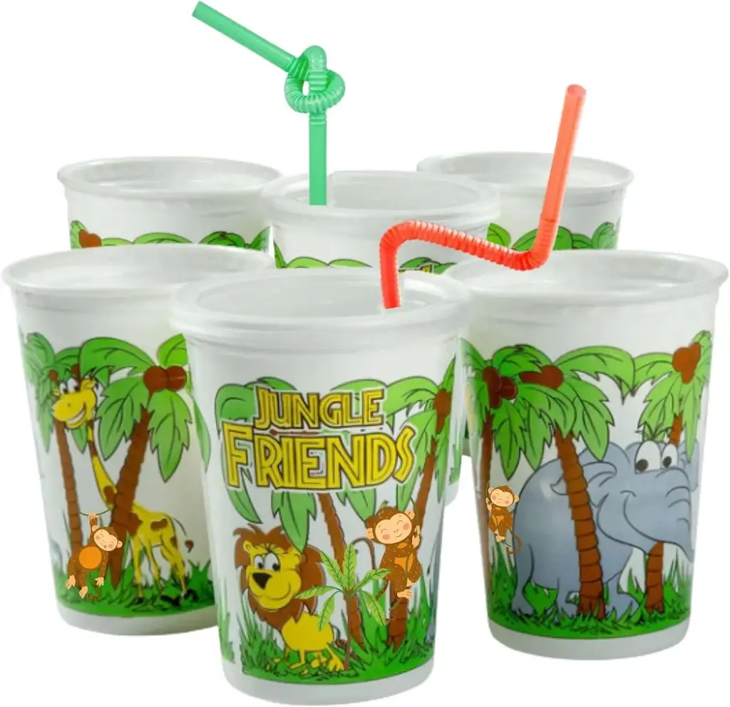 Jungle Friends Theme- Kids' Cups (12 oz. Qty: 250)