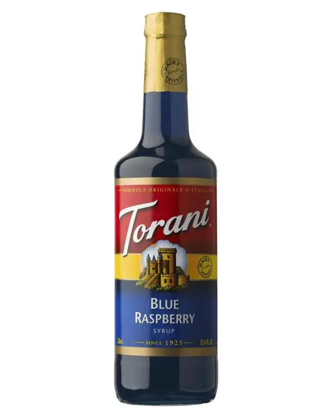 Torani Blue Raspberry Syrup 750ML Bottle