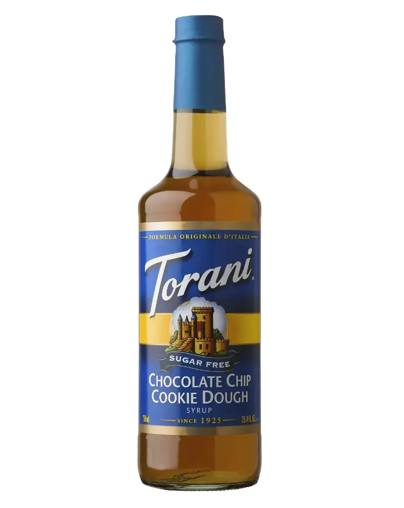 Torani Sugar Free Chocolate Chip Cookie Dough Syrup (750ML Bottle)