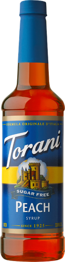 Torani Sugar Free Peach Syrup (750ML Bottle)