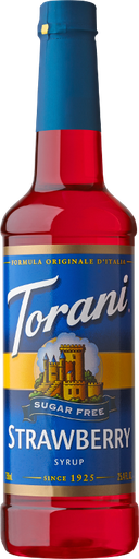 Torani Sugar Free Strawberry Syrup (750ML Bottle)