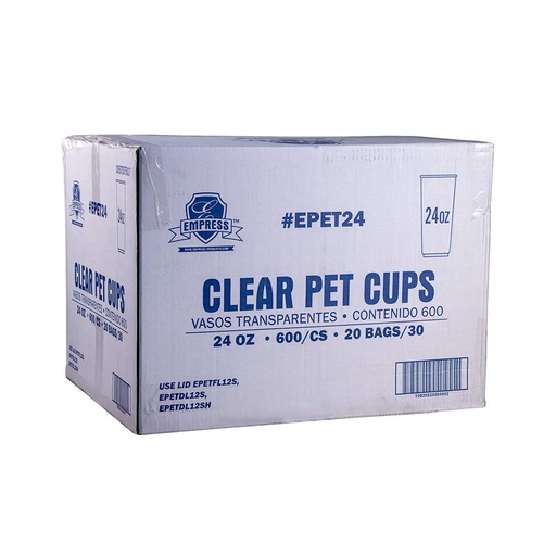 Empress PET Clear Cup 24oz Qty: 600