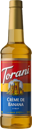 Torani Creme De Banana Syrup (750ML Bottle)