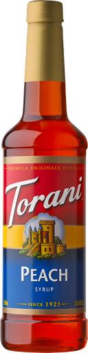 Torani Peach Syrup Syrup (750ML Bottle)