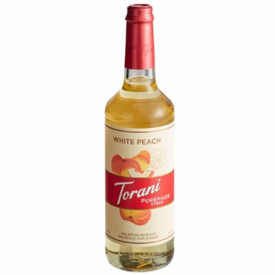 Torani Puremade White Peach Syrup (750ML Bottle)