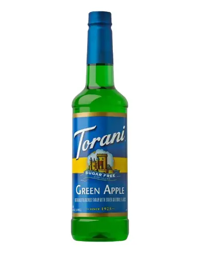 Torani Sugar Free Green Apple Syrup (750ML Bottle)