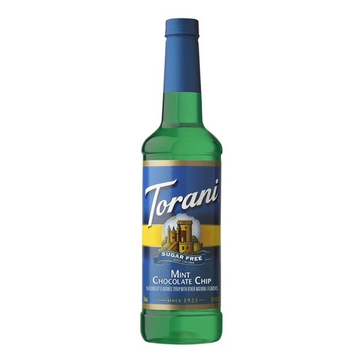 Torani Sugar Free Mint Chocolate Chip Syrup (750ML Bottle)